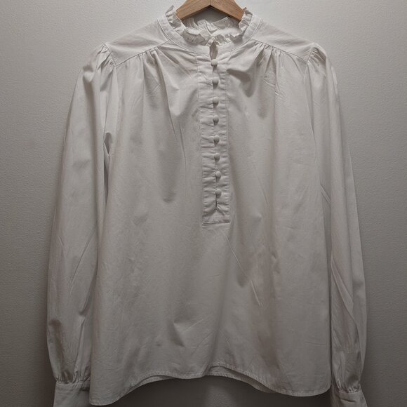 CHIC WHITE BUTTON SHIRT - Picture 1 of 4